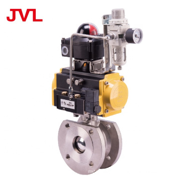 JL600 dn25 flange pneumatic UItra thin ball valve